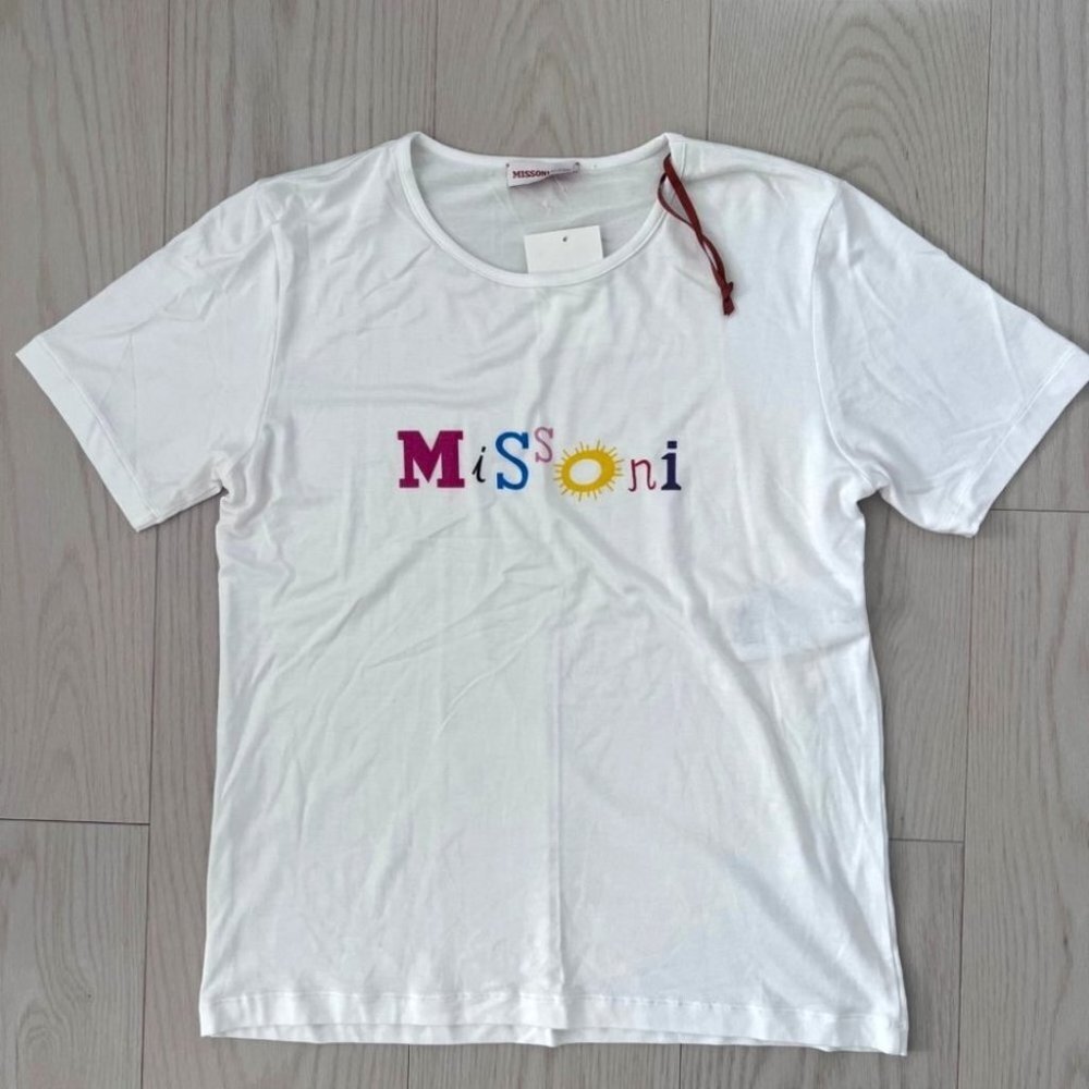Missoni Kids Girl's Logo Tee White